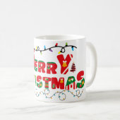 Vrolijk kerstfeest koffiemok (Voorkant rechts)