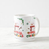 Vrolijk kerstfeest koffiemok (Voorkant rechts)