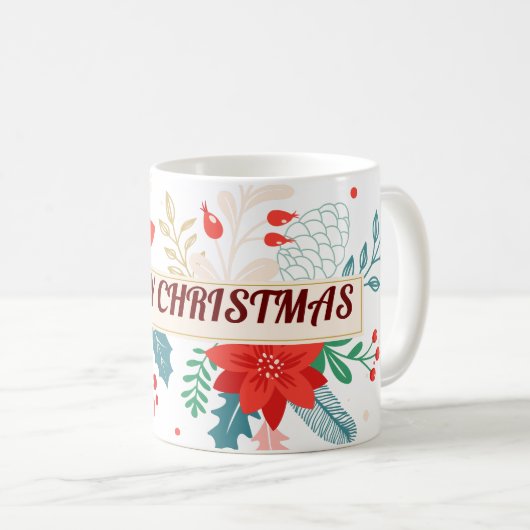 Vrolijk kerstfeest koffiemok (Voorkant rechts)