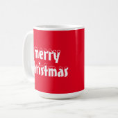 Vrolijk kerstfeest koffiemok (Voorkant links)