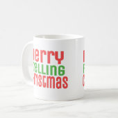 Vrolijk kerstfeest! koffiemok (Voorkant links)