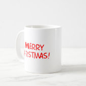 Vrolijk kerstfeest koffiemok (Voorkant links)