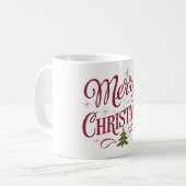 Vrolijk kerstfeest koffiemok (Voorkant links)