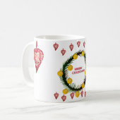 Vrolijk kerstfeest koffiemok (Voorkant links)