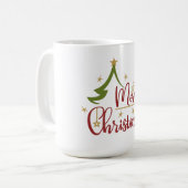 Vrolijk kerstfeest koffiemok (Voorkant links)