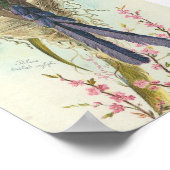 Vrolijk kerstfeest kolibrie poster (Hoek)