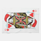 Vrolijk kerstfeest koningin van het hart theedoek (Horizontaal)
