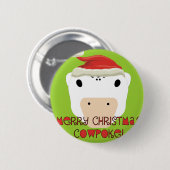Vrolijk Kerstfeest KowPoke Ronde Button 5,7 Cm (Voorkant /achterkant)