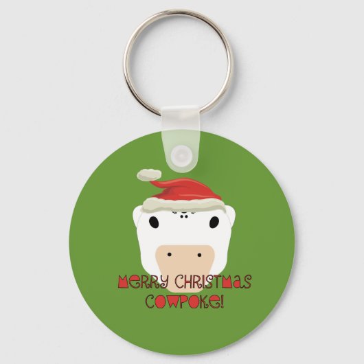 Vrolijk Kerstfeest KowPoke Sleutelhanger (Voorkant)