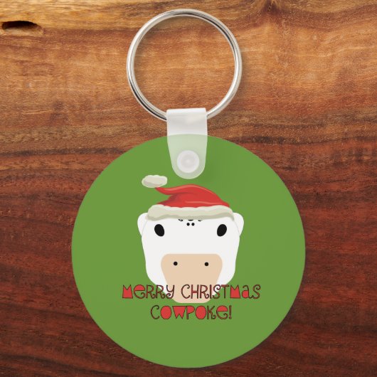 Vrolijk Kerstfeest KowPoke Sleutelhanger (Voorkant)