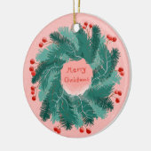 Vrolijk kerstfeest krans Ornament (Links)