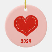 Vrolijk kerstfeest krans Ornament (Achterkant)