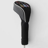 Vrolijk kerstfeest Kruis Kerstboom Retro Golfheadcover (Schuin)