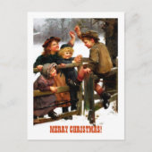 Vrolijk kerstfeest. kunst feestdagenkaart (Voorkant)