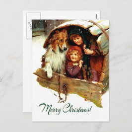 Vrolijk kerstfeest.  kunst feestdagenkaart