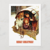 Vrolijk kerstfeest. kunst feestdagenkaart (Voorkant)