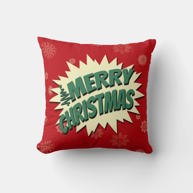 Vrolijk kerstfeest kussen (Voorkant)