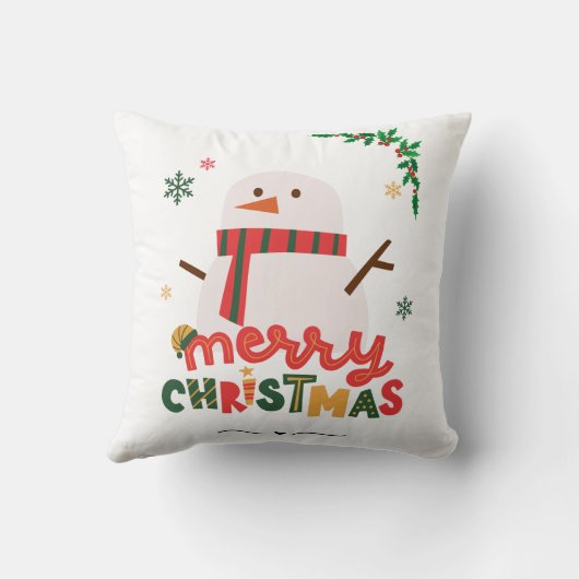 Vrolijk kerstfeest kussen (Achterkant)