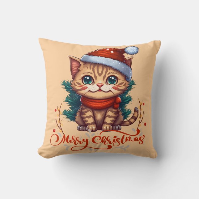 Vrolijk kerstfeest kussen (Voorkant)