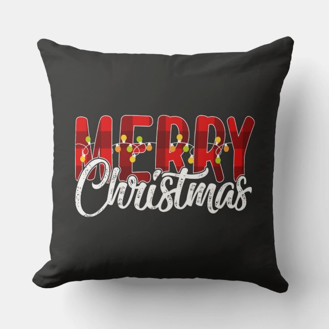 Vrolijk kerstfeest kussen (Voorkant)