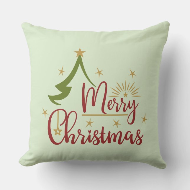 Vrolijk kerstfeest kussen (Voorkant)