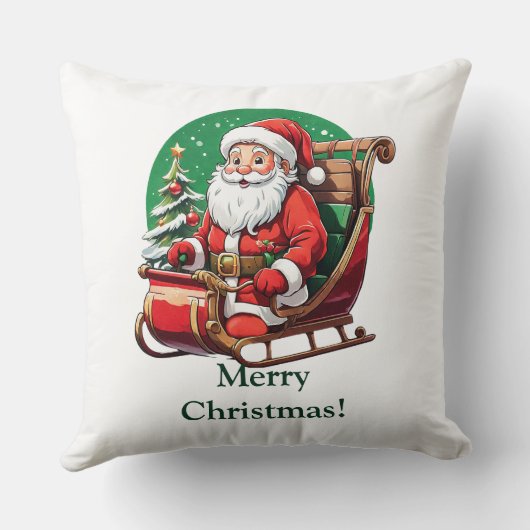 Vrolijk kerstfeest! kussen (Achterkant)