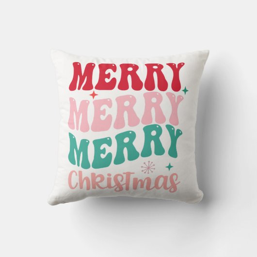 Vrolijk kerstfeest kussen (Achterkant)