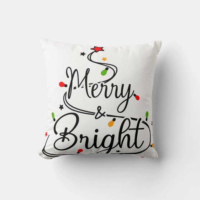 Vrolijk kerstfeest kussen (Voorkant)