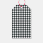 Vrolijk kerstfeest | Kute Black en White Heart Cadeaulabel (Achterkant)