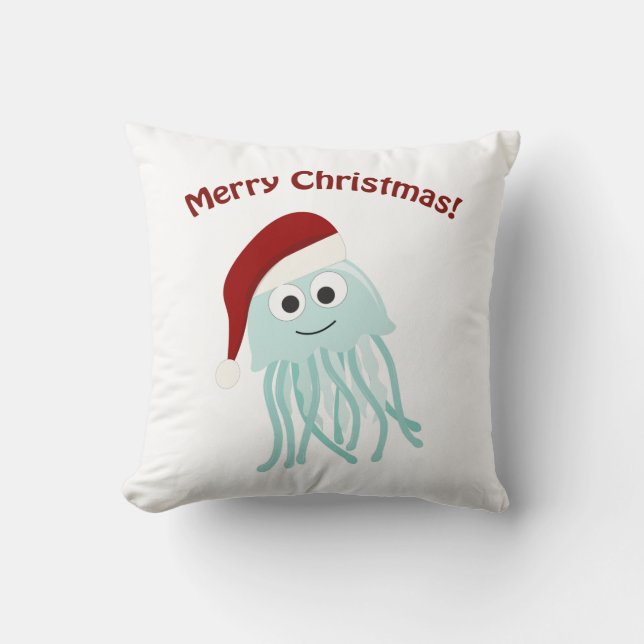Vrolijk kerstfeest! kwal kussen (Voorkant)