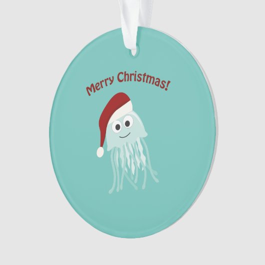 Vrolijk kerstfeest! kwal ornament (voorkant)