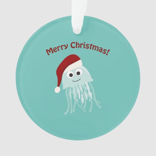 Vrolijk kerstfeest! kwal ornament (voorkant)