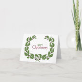 Vrolijk Kerstfeest l Elegante  Krans Feestdagen Kaart (Voorkant)