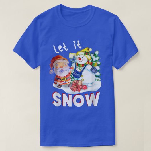 Vrolijk kerstfeest laat de kerstman de sneussonde  t-shirt (Design voorkant)