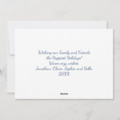 Vrolijk kerstfeest Laat het sneeuwvakantie fotocol Feestdagenkaart (Achterkant)