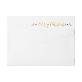 Vrolijk kerstfeest - label met retouradres