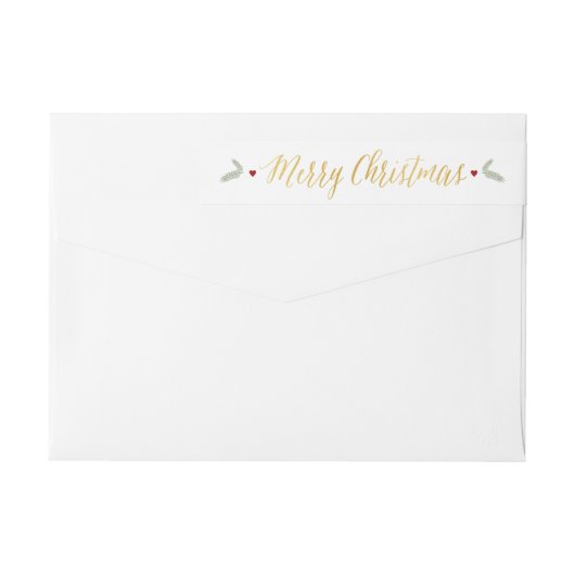 Vrolijk kerstfeest - label met retouradres (Achterkant)