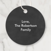 Vrolijk kerstfeest Label, vakantie Label, krijtbor Bedankjes Labels (Achterkant)