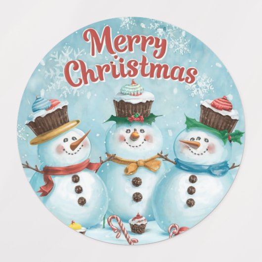 Vrolijk kerstfeest labels (Design 1)