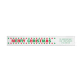 Vrolijk kerstfeest - Lange Return Address Label (Individueel)