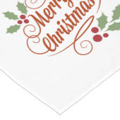 Vrolijk kerstfeest lange tafelloper (Hoek)