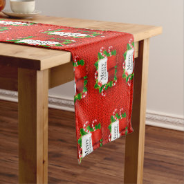Vrolijk kerstfeest lange tafelloper