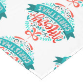 Vrolijk kerstfeest lange tafelloper (Hoek)