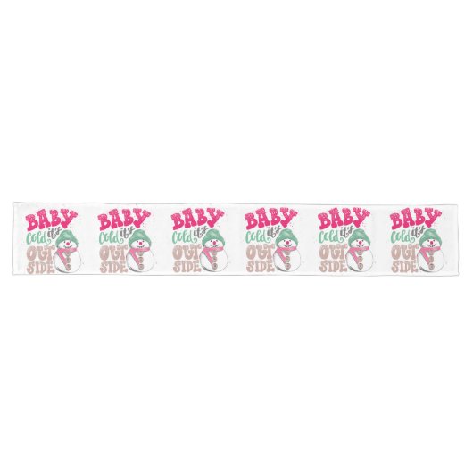 Vrolijk kerstfeest lange tafelloper (Horizontaal)