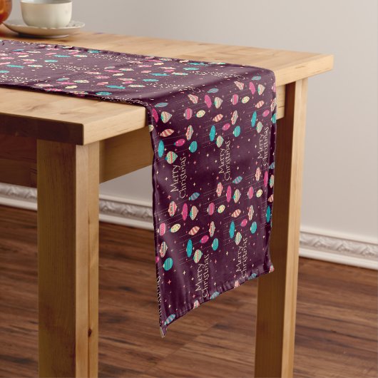 Vrolijk kerstfeest lange tafelloper (Voorbeeld)