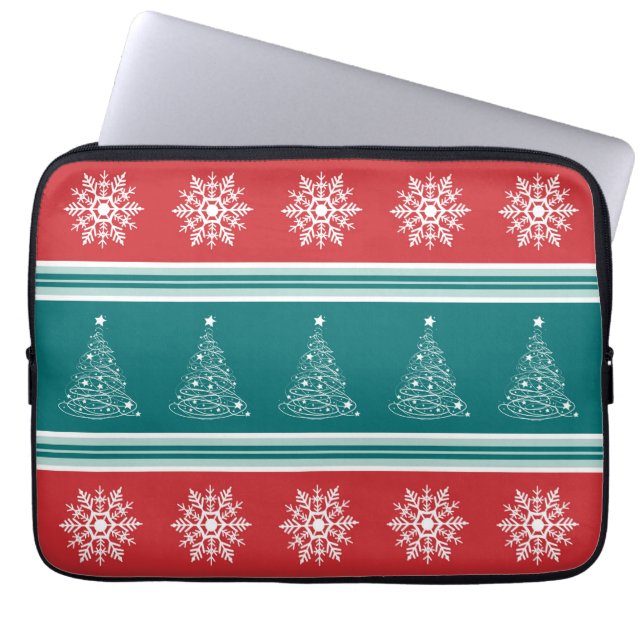 Vrolijk kerstfeest laptop sleeve (Voorkant)