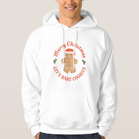Vrolijk kerstfeest Laten we koekjes bakken Gingerb Hoodie (Voorkant)