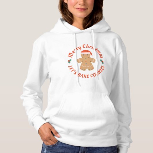 Vrolijk kerstfeest Laten we koekjes bakken Gingerb Hoodie (Voorkant)