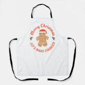 Vrolijk kerstfeest Laten we koekjes bakken Gingerb Schort (Voorkant)