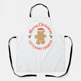 Vrolijk kerstfeest Laten we koekjes bakken Gingerb Schort